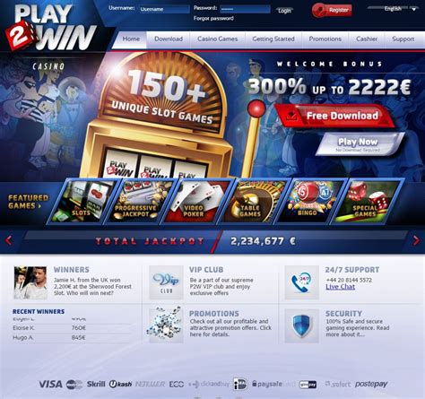 Play2win casino apostas